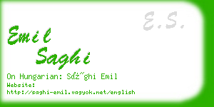 emil saghi business card